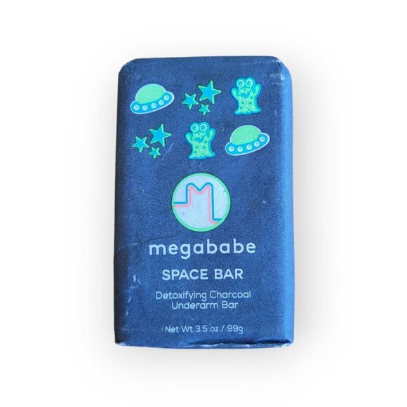 NWT Megababe Spacebar Detoxifying Charcoal Under Arm Cleansing Bar size 99 grams - Picture 2 of 10